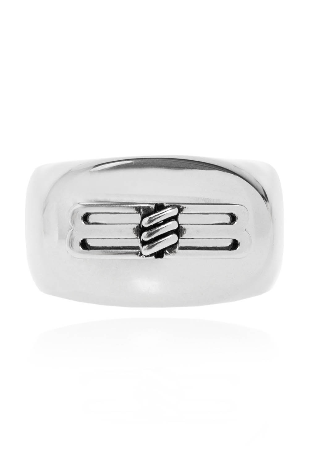 Silver Ring with logo Balenciaga - Vitkac Canada